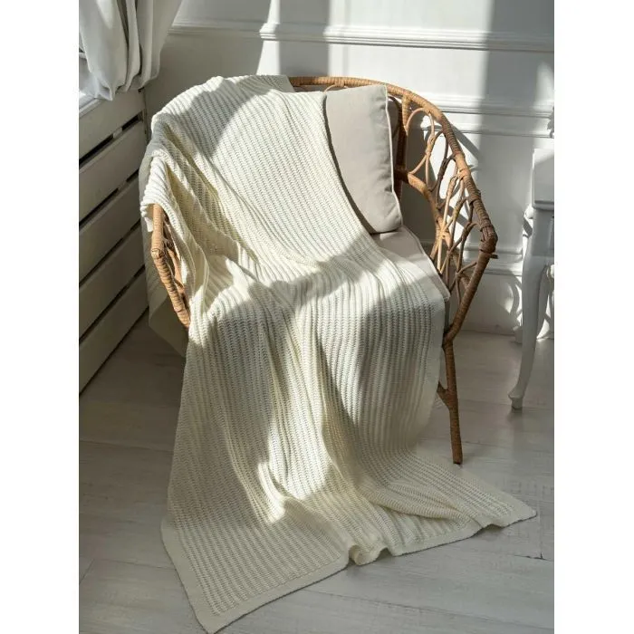 Плед Прованс COTTON молочний 120 х 200 см (039526) зображення 9