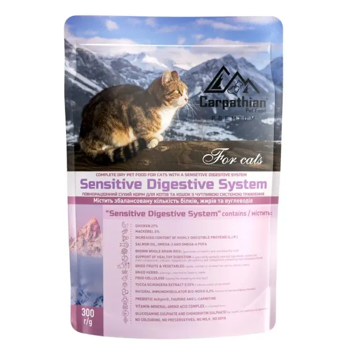 Сухой корм для кошек Carpathian Pet Food Sensitive Digestive System 300 г (4820111142118)