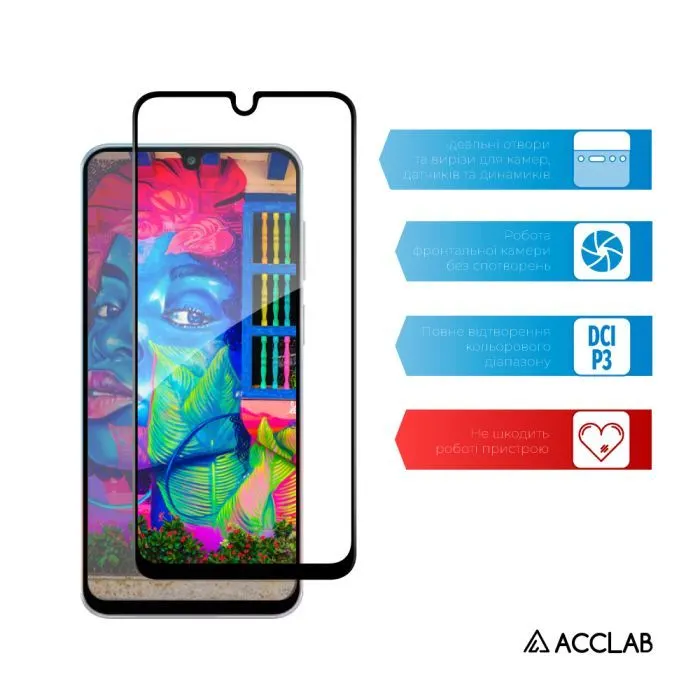Скло захисне ACCLAB Full Glue Samsung F16 Black (1283126620249) зображення 5
