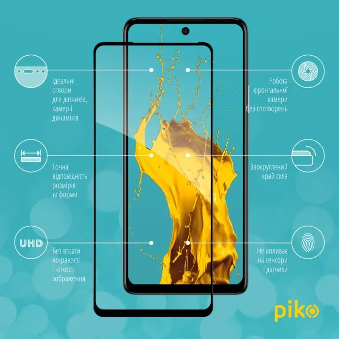 Скло захисне Piko Full Glue Tecno Spark 20 Pro Black (1283126592423) зображення 3