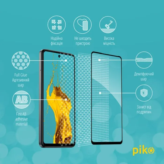 Скло захисне Piko Full Glue Tecno Spark 20 Pro Black (1283126592423) зображення 4