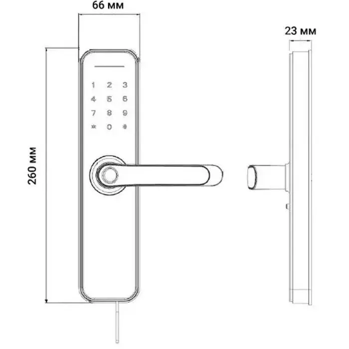Розумний замок SEVEN LOCK SL-7740BF black (SL7740BFb) зображення 5