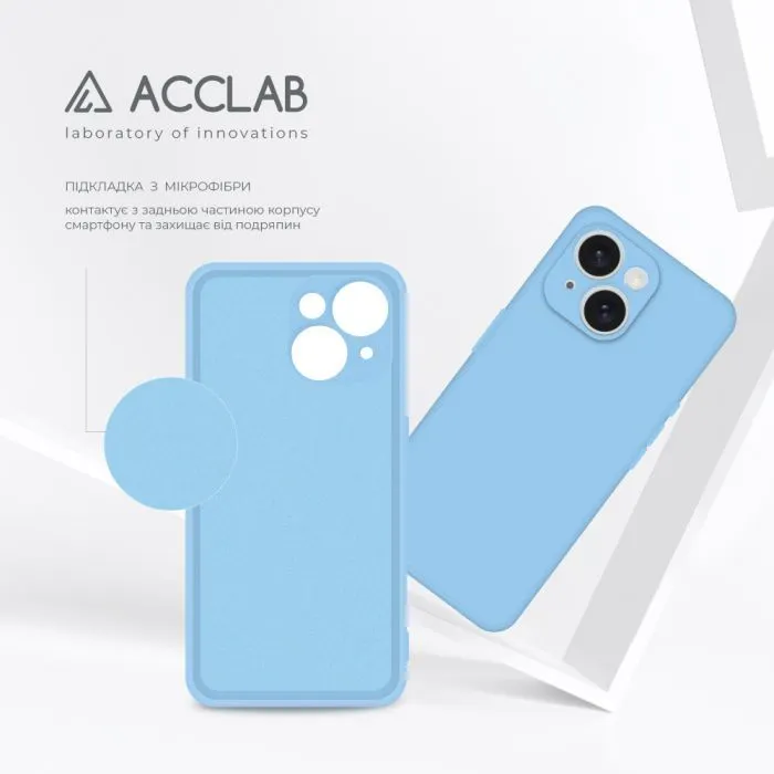 Чохол до мобільного телефона ACCLAB SoftShell Apple iPhone 15 Light Blue (1283126586354) зображення 5