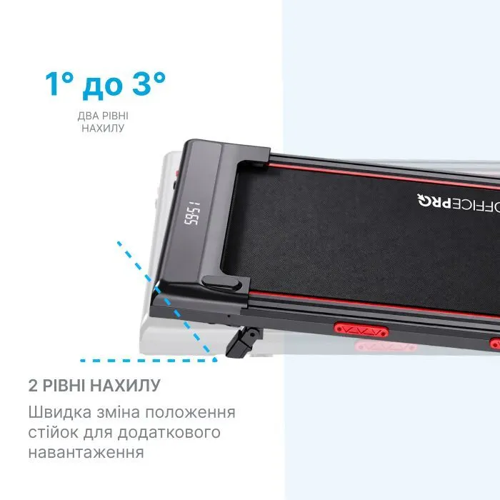 Бігова доріжка OfficePro TD058 1.5 HP 1-6 км/год 90 кг (TD058) зображення 7
