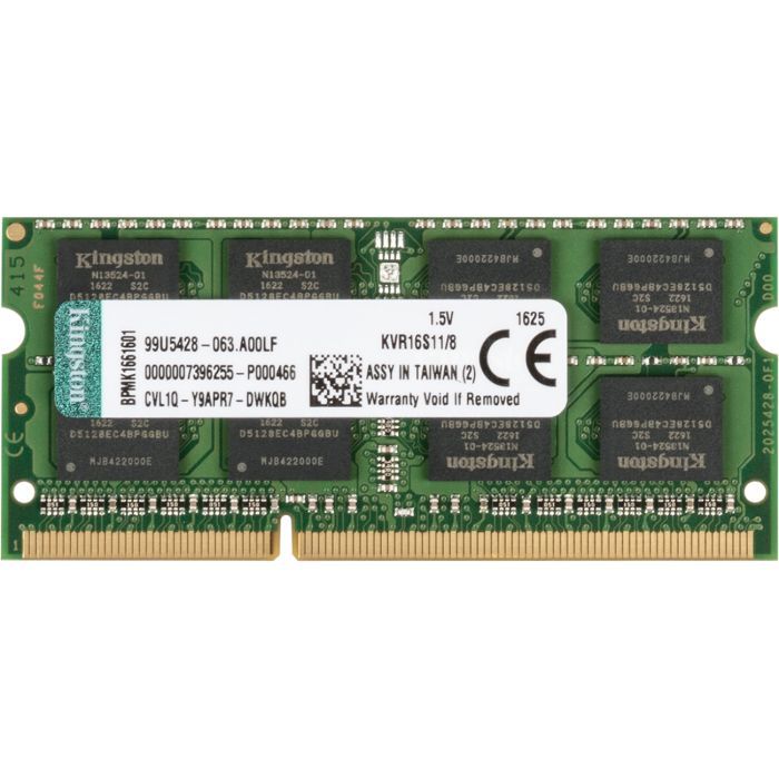 Модуль памяти для ноутбука SoDIMM DDR3 8GB 1600 MHz Kingston (KVR16S11/8) > цены в Киеве и Украине Модуль памяти для ноутбука SoDIMM DDR3 8GB 1600 MHz Kingston (KVR16S11/8)