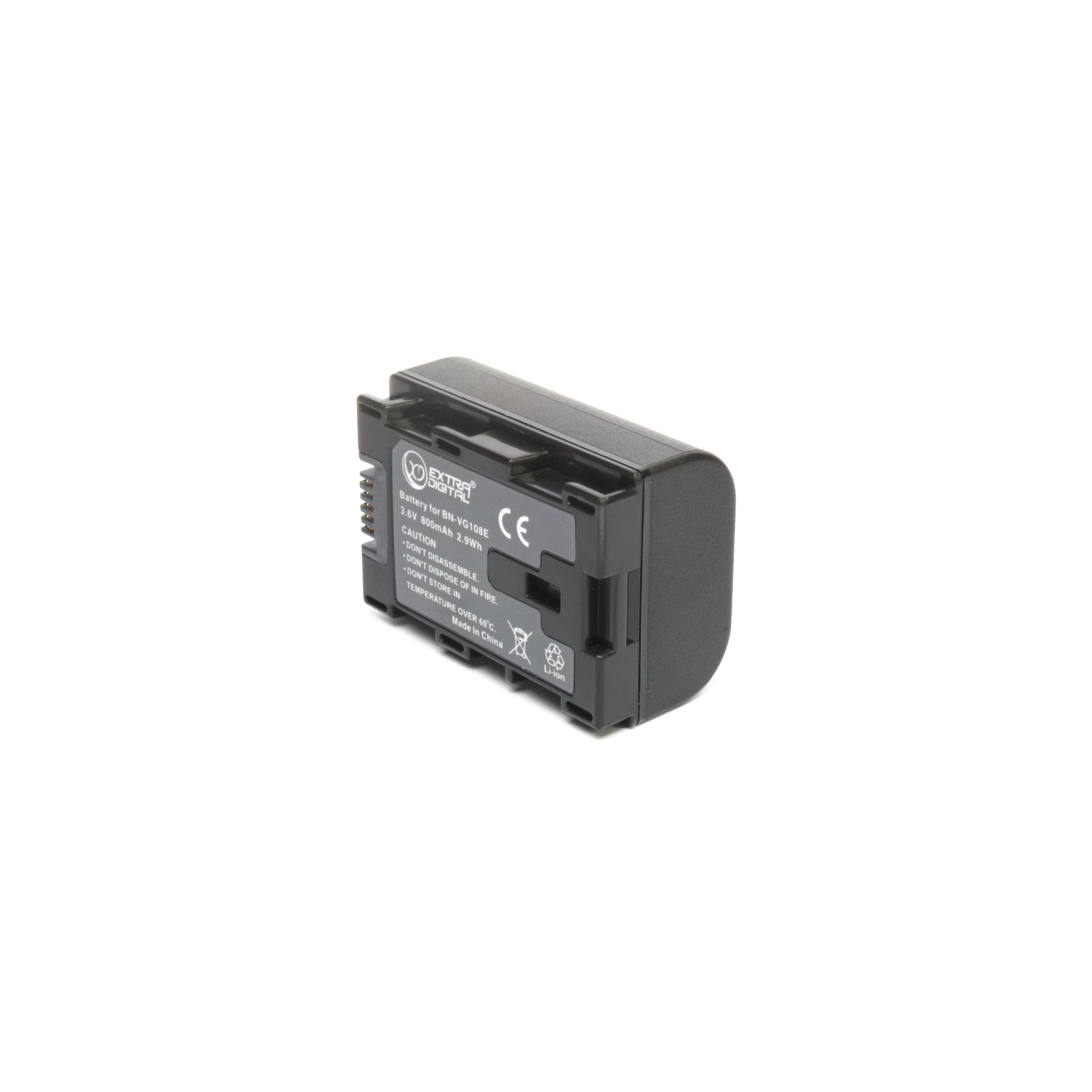 Аккумулятор к фото/видео Extradigital JVC BN-VG108E (chip) (BDJ1309) изображение 2