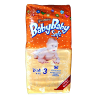 Подгузники BabyBaby Soft Premium Midi 3 (4-9 кг) 56 шт (8588004865556)