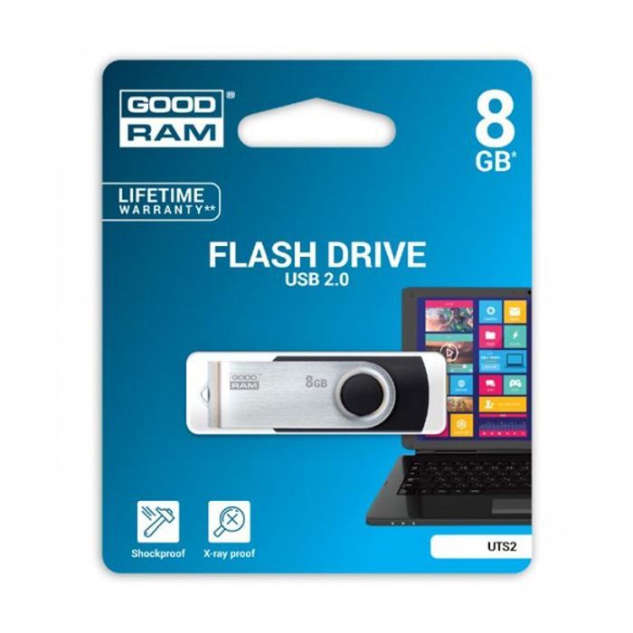 USB флеш накопитель Goodram 8GB Twister Black USB 2.0 (UTS2-0080K0R11) изображение 4