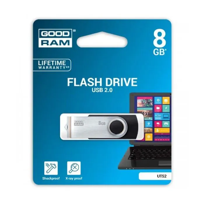 USB флеш накопитель Goodram 8GB Twister Black USB 2.0 (UTS2-0080K0R11) изображение 4