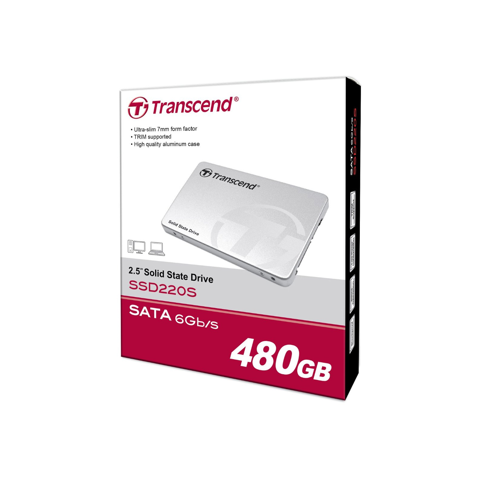 Накопичувач SSD 2.5" 240GB Transcend (TS240GSSD220S) зображення 4