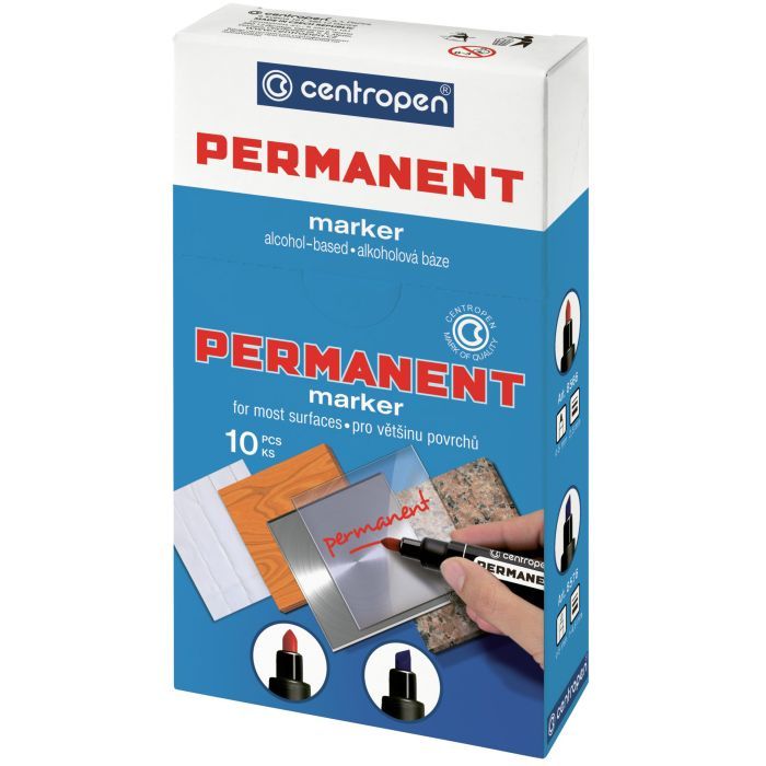 Маркер Centropen Permanent 8566 2,5 мм, round tip, green (8566/04) зображення 2