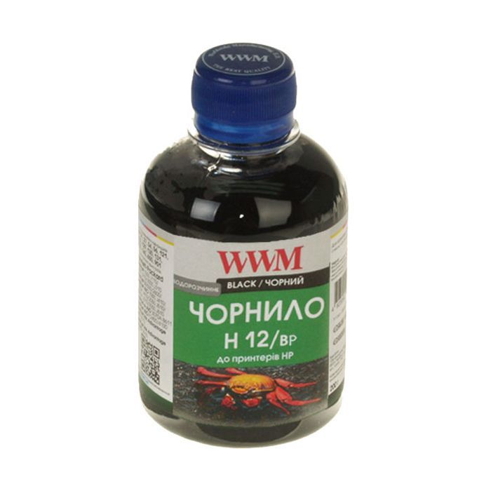 Чернила WWM HP №10/11/12 200г Black 200г pigmented (H12/BP)
