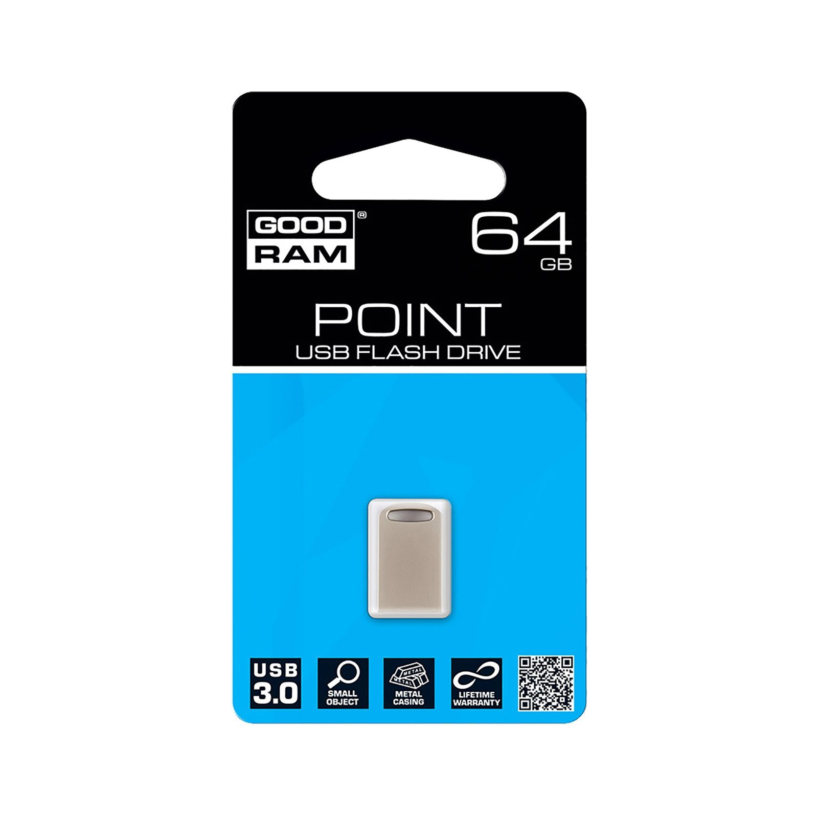 USB флеш накопитель Goodram 8GB Point Silver USB 3.0 (UPO3-0080S0R11) изображение 3