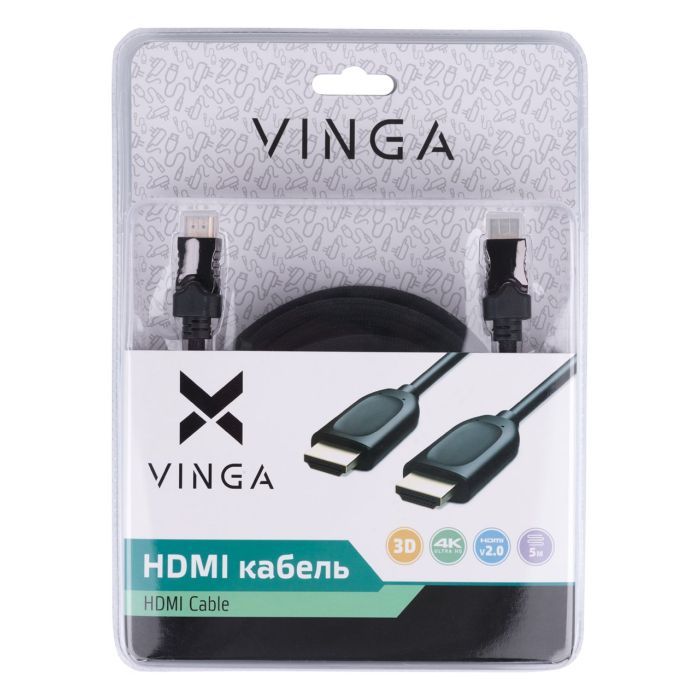 Кабель мультимедийный HDMI M to HDMI M 3.0m Vinga (HDMI03-3.0) изображение 3