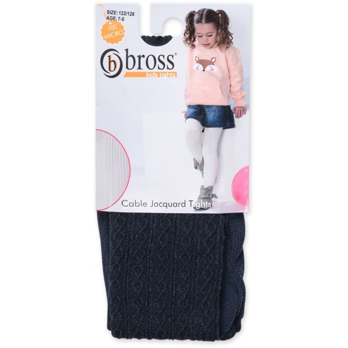 Колготки детские Bross в косички (2561-11-12G-blue) изображение 4