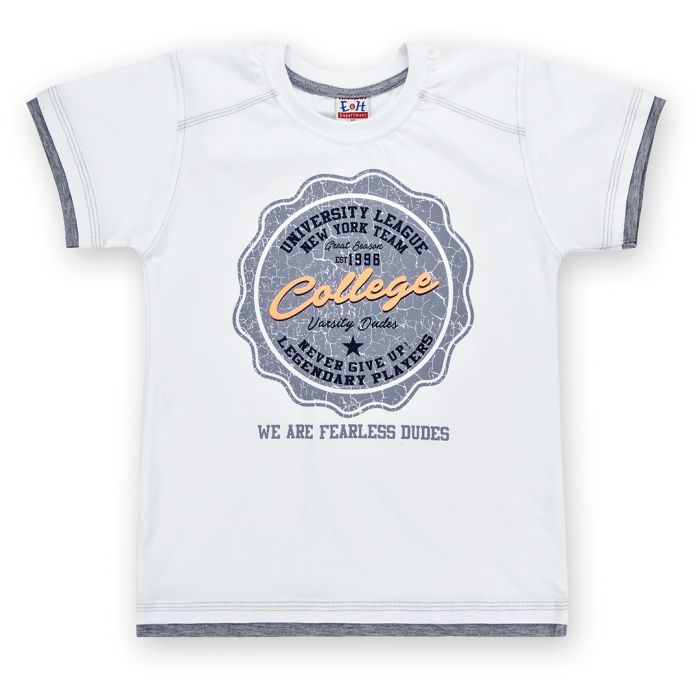 Футболка дитяча E&H "College" (4678-140B-white)