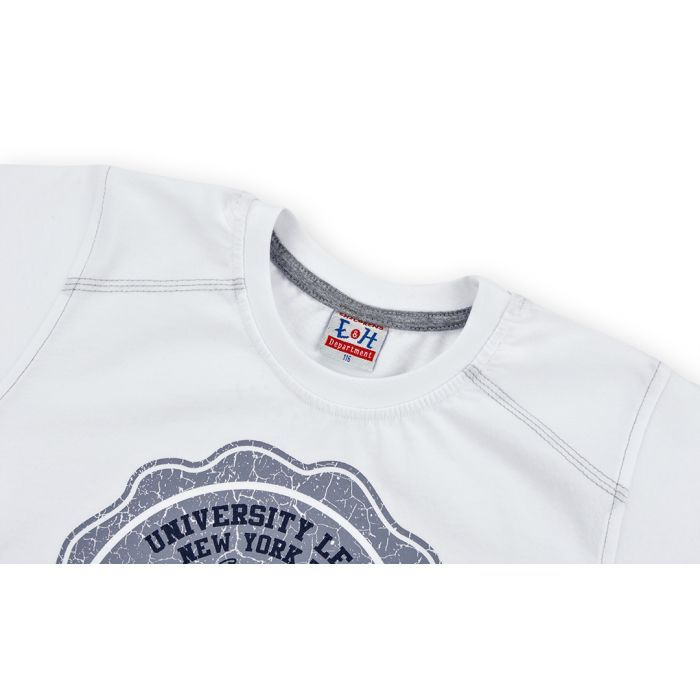 Футболка дитяча E&H "College" (4678-140B-white) зображення 2