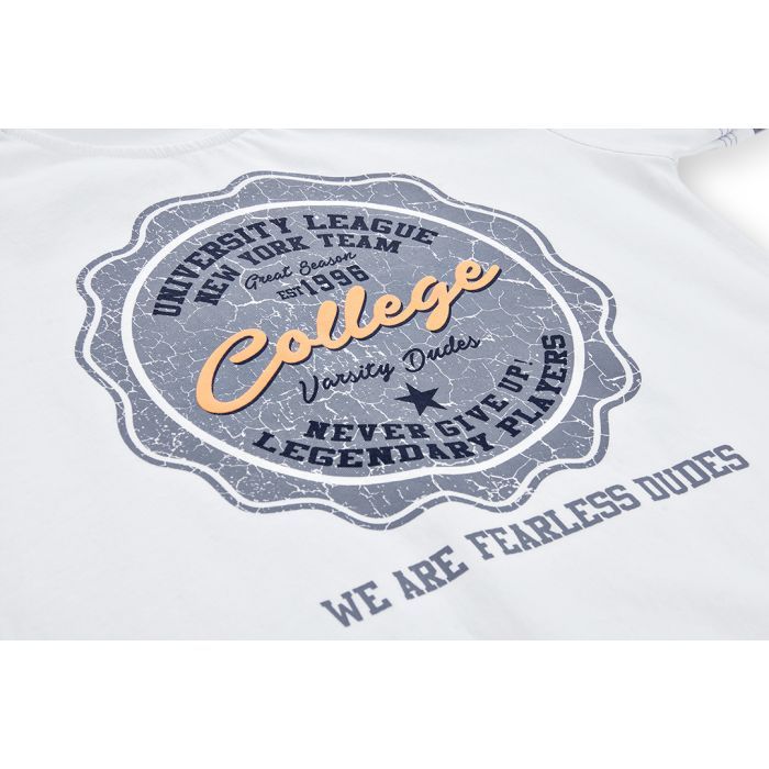 Футболка дитяча E&H "College" (4678-140B-white) зображення 4