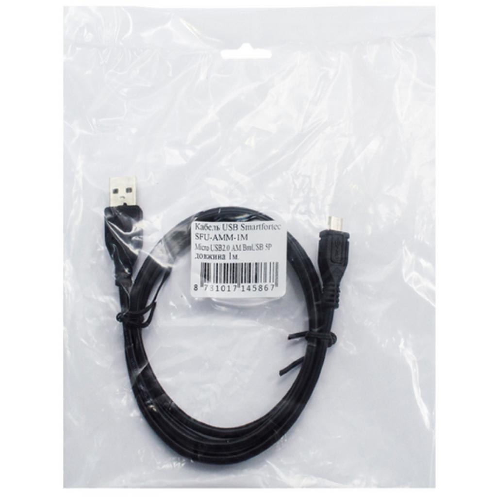 Дата кабель USB 2.0 AM to Micro 5P 1.8m Smartfortec (SFU-AMM-1M) изображение 3