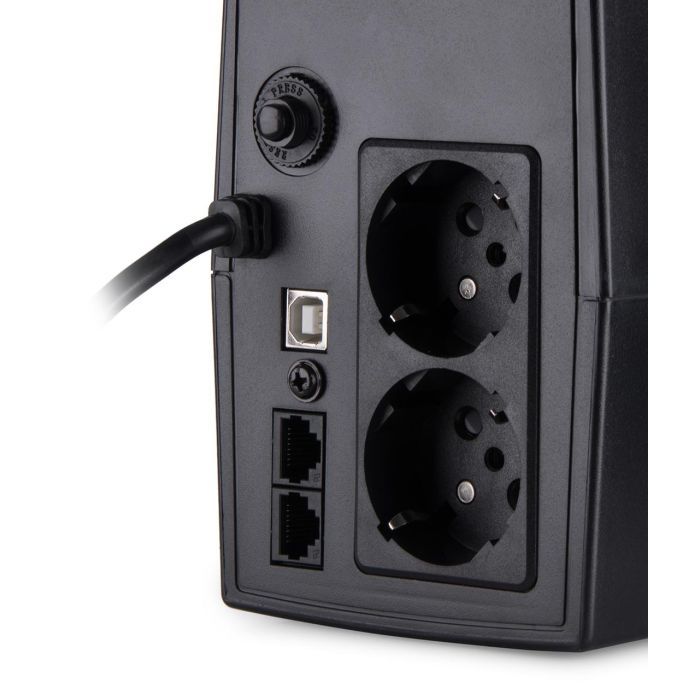 Пристрій безперебійного живлення Vinga LCD 600VA plastic case with USB (VPC-600PU) зображення 8