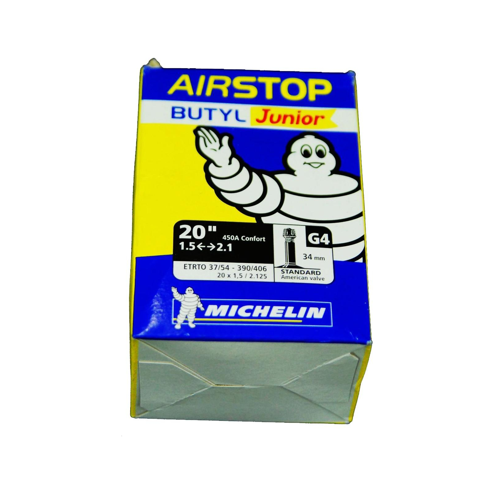 Велосипедна камера Michelin G4 AIRSTOP, MTB 20" (37/54X390/406) ST (819653)