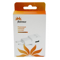 Зарядное устройство Florence USB, 1.0A white (TC10-USBWH) изображение 2