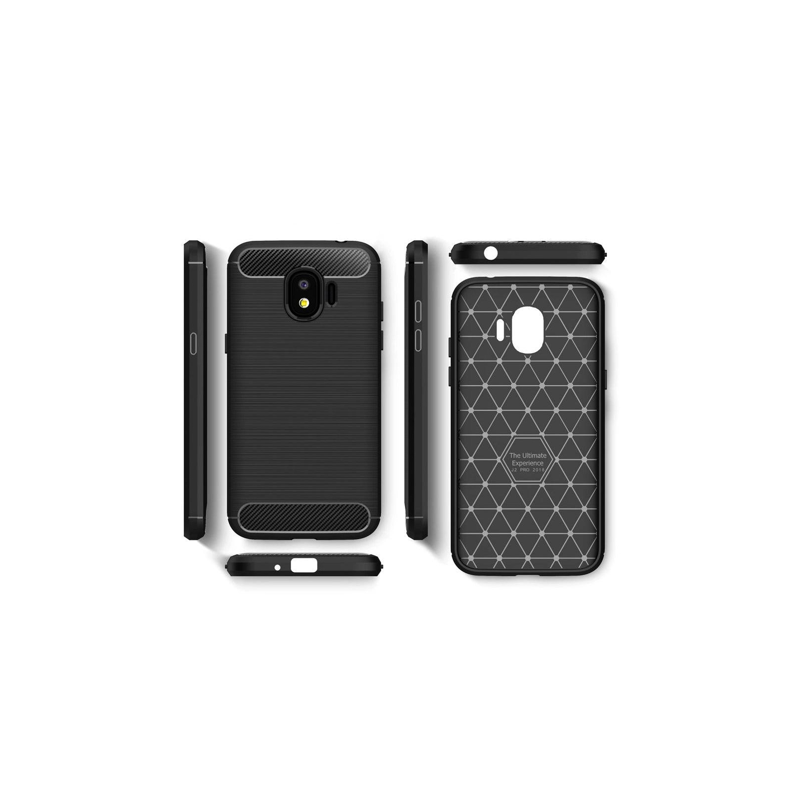 Чохол до мобільного телефона Laudtec для Samsung J2 2018/J250 Carbon Fiber (Black) (LT-J250F) зображення 3