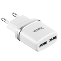 Зарядное устройство HOCO C12 2*USB, 2.4A, White (62704) изображение 2