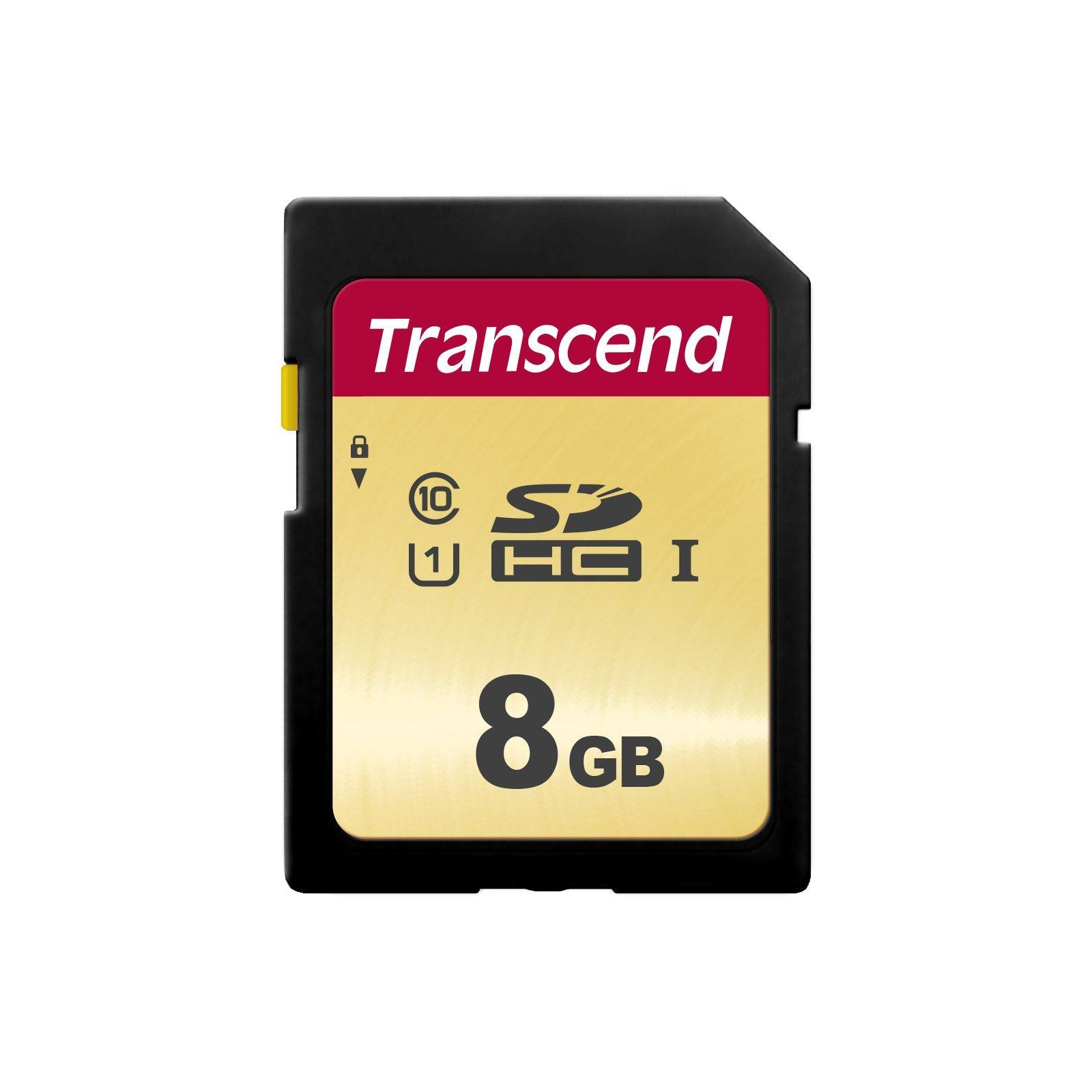 Карта памяти Transcend 8GB SDHC class 10 UHS-I U1 (TS8GSDC500S)