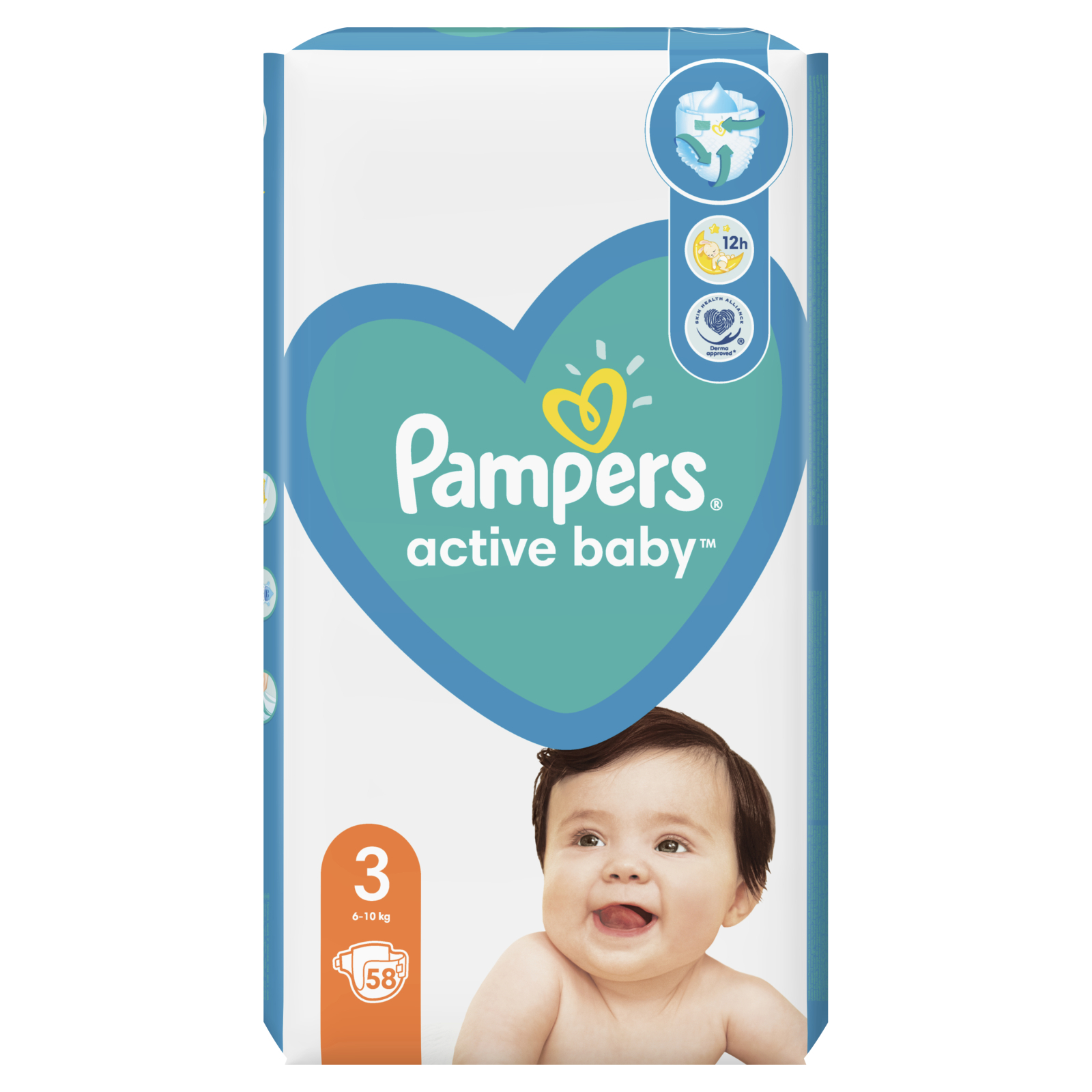 Підгузки Pampers Active Baby Midi Розмір 3 (6-10 кг) 124 шт (8001090950857) зображення 2
