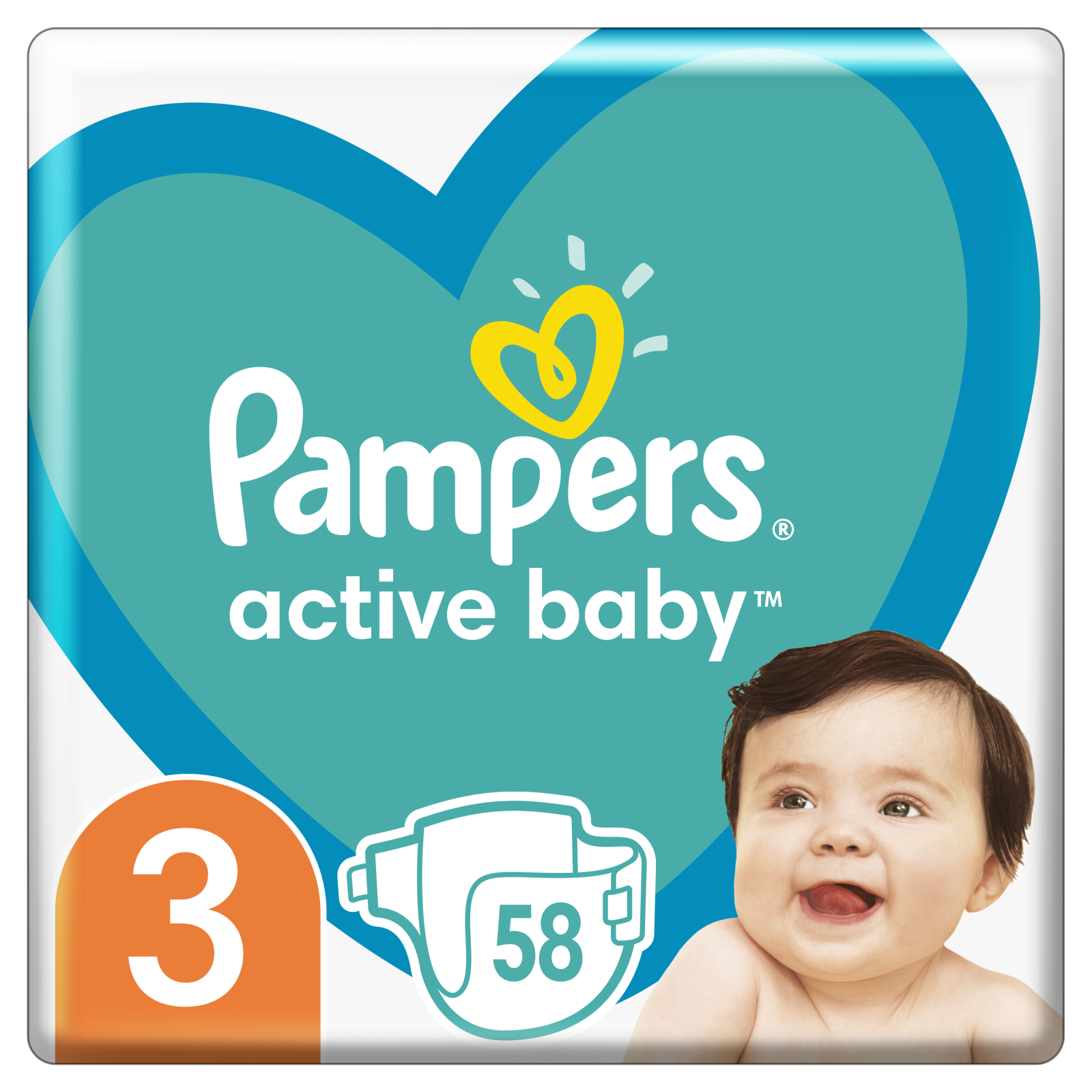 Підгузки Pampers Active Baby Midi Розмір 3 (6-10 кг) 104 шт (8001090950215)