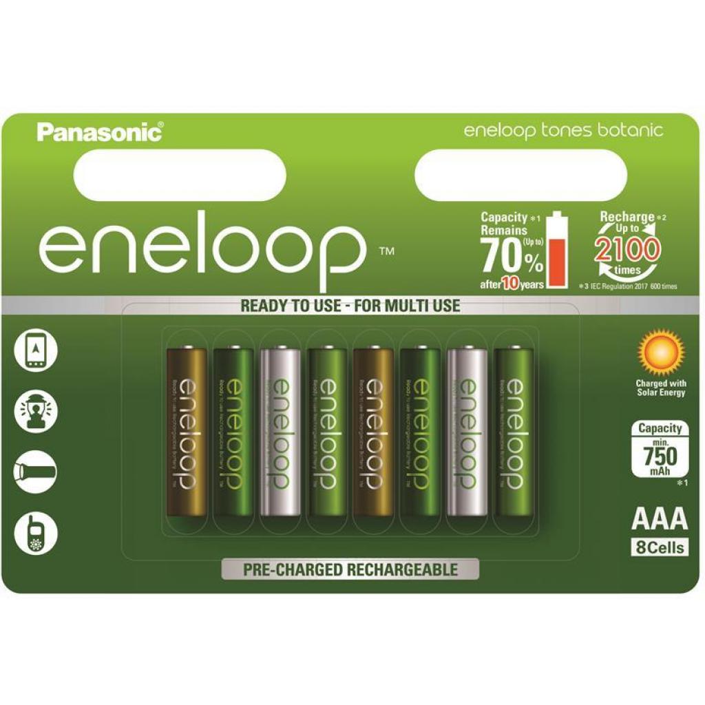 Аккумулятор Panasonic Eneloop Tones Botanic 750mAh NI-MH * 8 (BK-4MCCE/8TE)