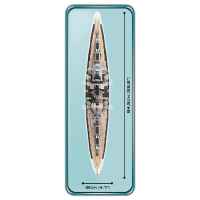Конструктор Cobi Линкор Тирпиц, 1959 деталей (COBI-4809) изображение 3