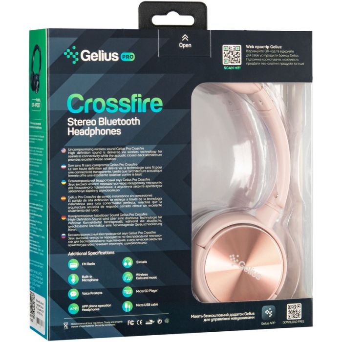 Навушники Gelius Pro Crossfire Pink (GP HP-007 Pink) зображення 9