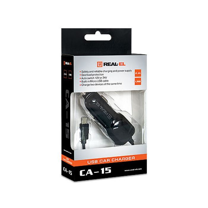 Зарядное устройство REAL-EL CA-15 black (EL123160009) изображение 7