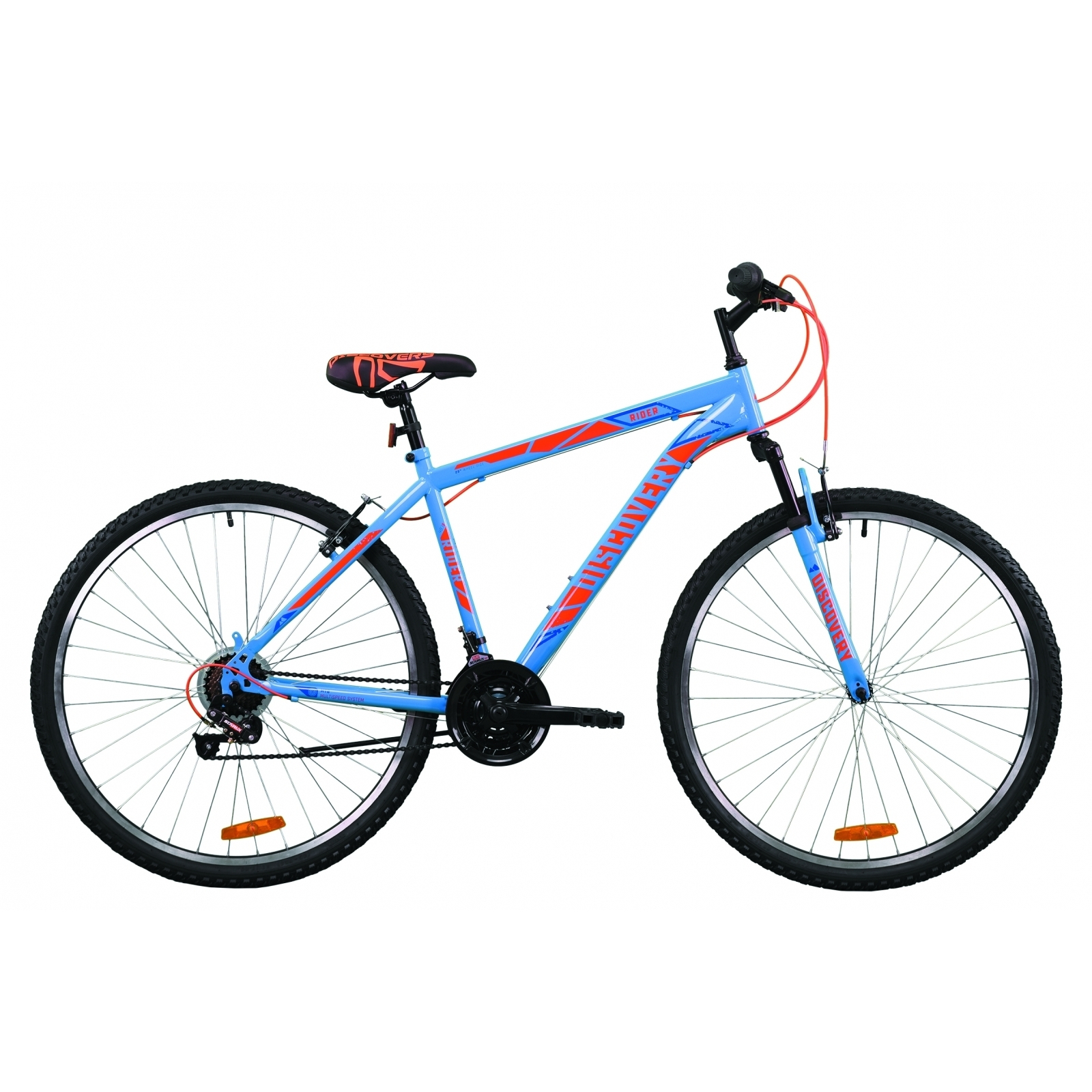 Велосипед Discovery 29" RIDER AM Vbr рама-21" St 2020 сине-оранжевый (OPS-DIS-29-071)