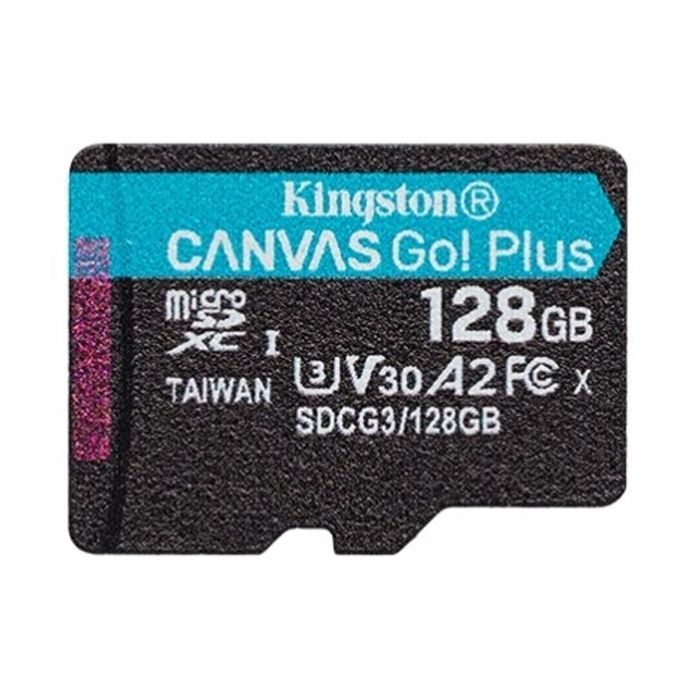 Карта памяти Kingston 128GB microSD class 10 UHS-I U3 A2 Canvas Go Plus (SDCG3/128GBSP)
