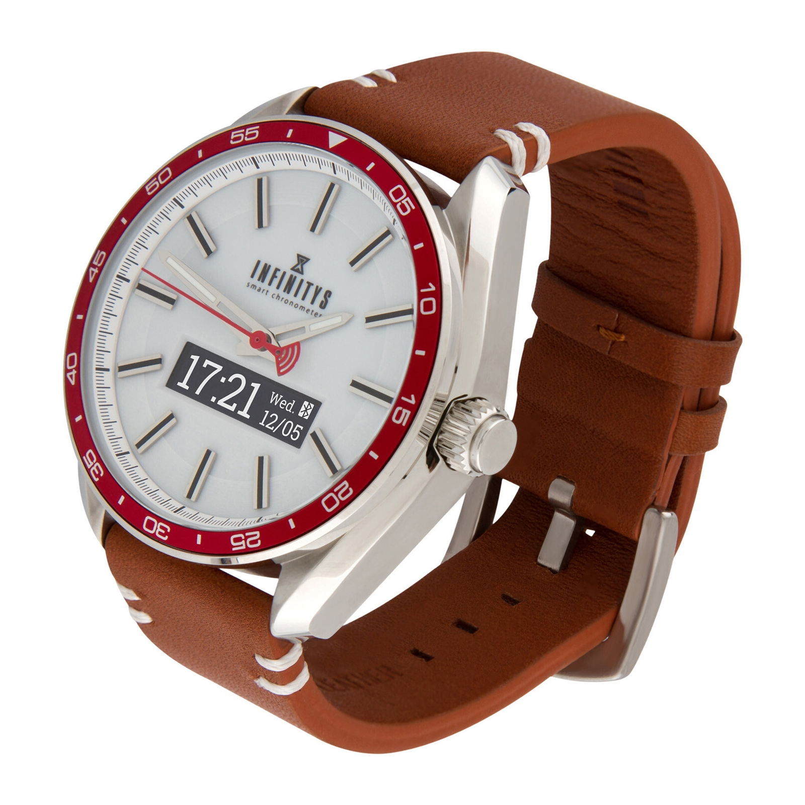 Смарт-годинник Atrix INFINITYS X10 45mm Swiss Classic Chrono Red-white Смарт-годи (swwpaii1sccrw) зображення 2