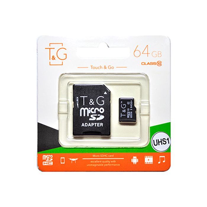 Карта памяти T&G 64GB microSDXC class 10 UHS-I (TG-64GBSDCL10-01)