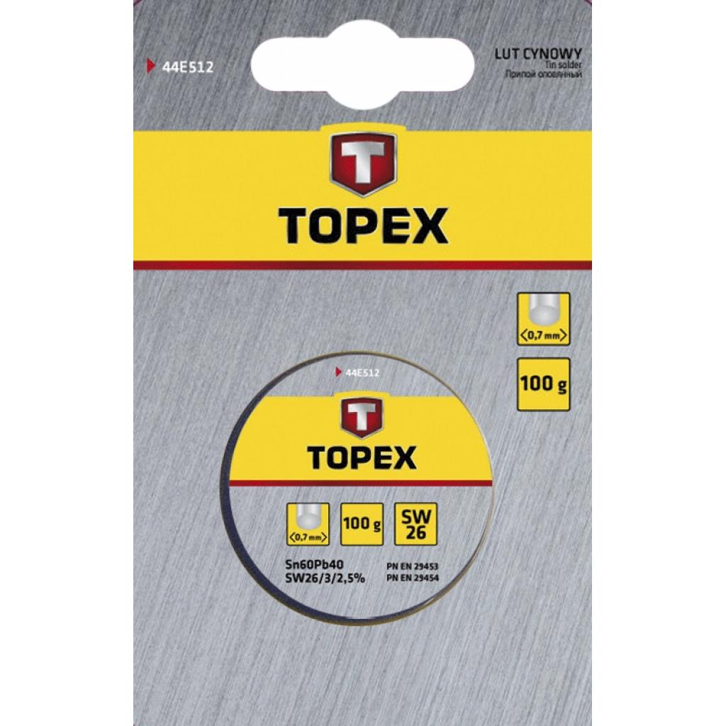 Припой для пайки Topex оловянный 60%Sn, проволока 0.7 мм,100 г (44E512) изображение 2