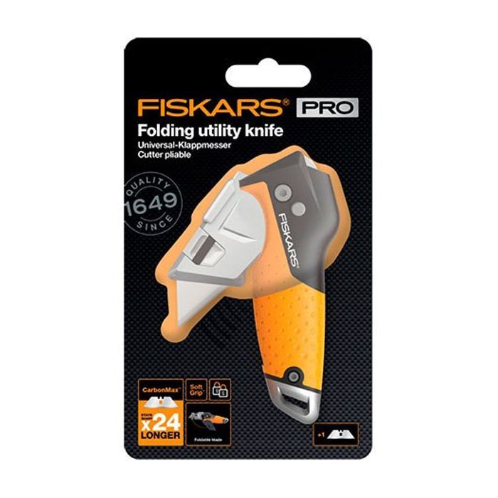 Ніж монтажний Fiskars CarbonMax Folding Utiliti Knife (1027224) зображення 3