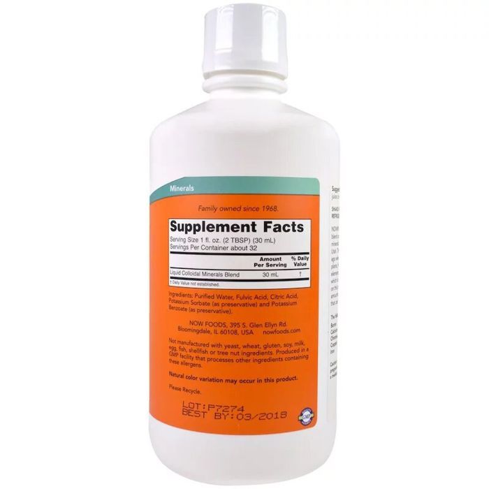 Мінерали Now Foods Колоїдні Мінерали, Colloidal Minerals, 946 мл (NOW-01405) зображення 2