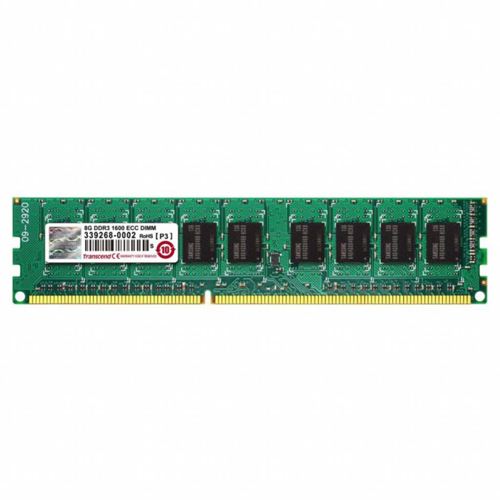 Модуль пам'яті для сервера DDR3 8GB ECC UDIMM 1600MHz 2Rx8 1.35V CL11 Transcend (TS1GLK72W6H)