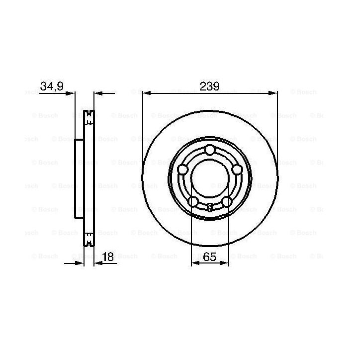 Тормозной диск Bosch 0 986 479 036 изображение 5