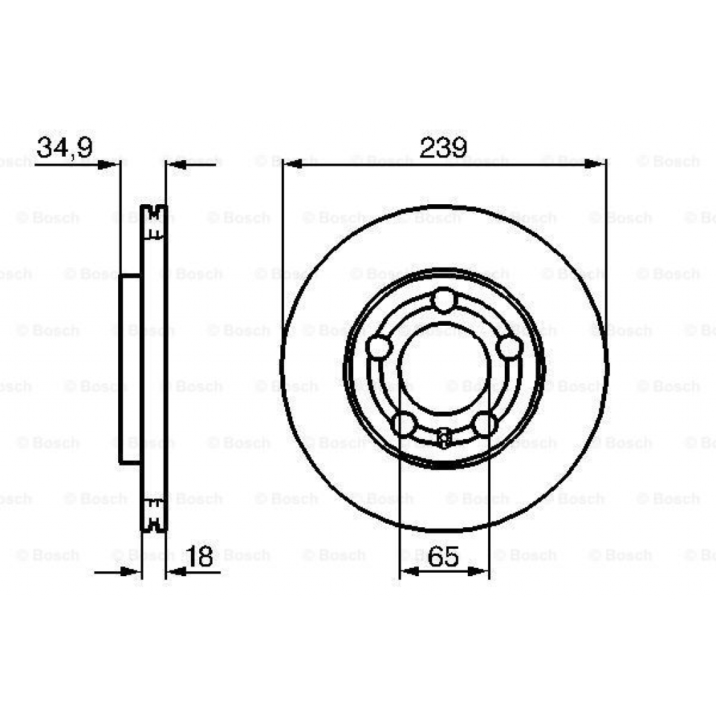 Гальмівний диск Bosch 0 986 479 036 зображення 5
