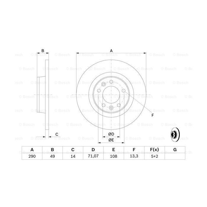 Гальмівний диск Bosch 0 986 479 379 зображення 5