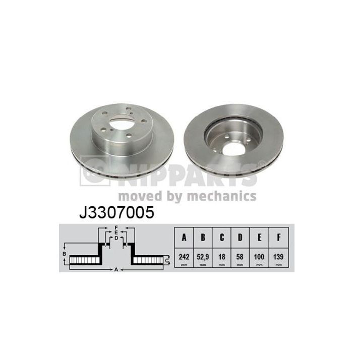 Тормозной диск Nipparts J3307005