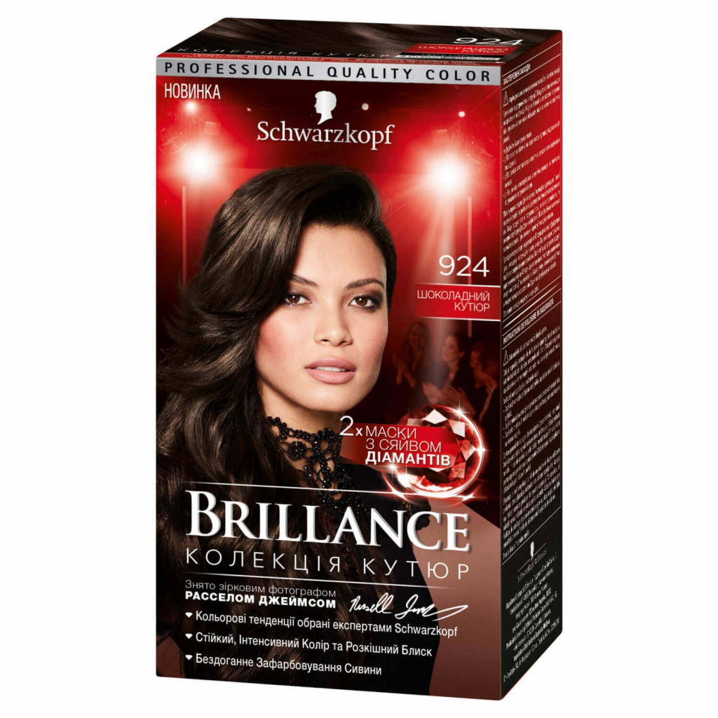 Краска для волос Brillance 924-Шоколадный Кутюр 142.5 мл (4015100200638)