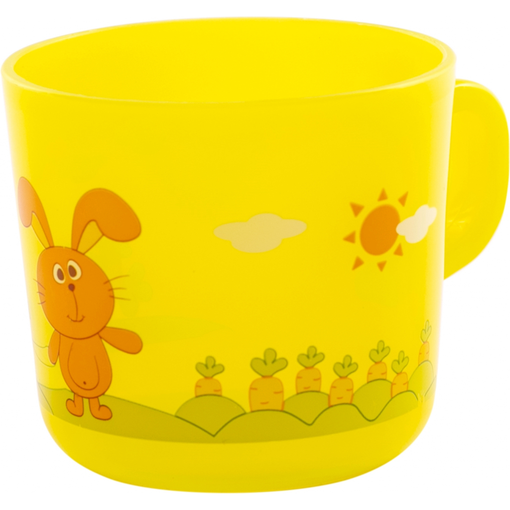 Набор детской посуды Baby Team чашка прозрачная 200 мл (6007_желтый) изображение 4
