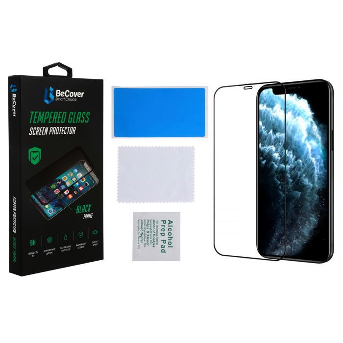 Стекло защитное BeCover Apple iPhone 13 / 13 Pro Black (706663) изображение 3